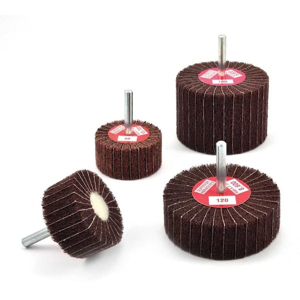 Superior Abrasives Superior Abrasives Duplex Wheel 1/4" Mandrel 1" Aluminum Oxide Fine 41861 - main